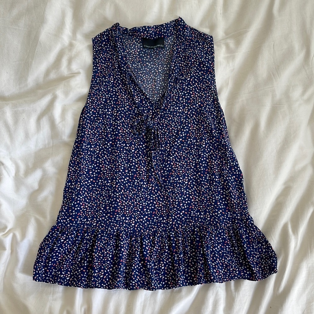 Cynthia Rowley Neck Tie Blouse Size Small